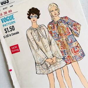 [Vogue] One-Piece Cover-Up Vintage Sewing Pattern 7603 Size 16